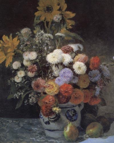 Pierre Renoir Mixed Flowers in an Earthenware Pot